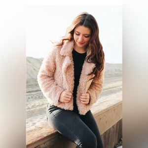Sophia Beige Shearling Jacket
